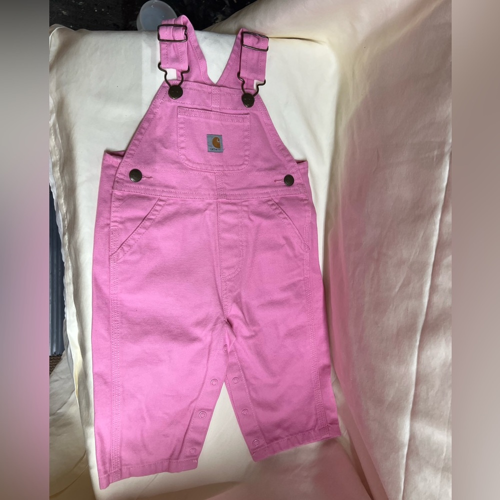 Baby girl carhart bibs